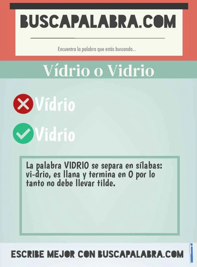vidrio lleva tilde - Cómo saber si lleva tilde o no