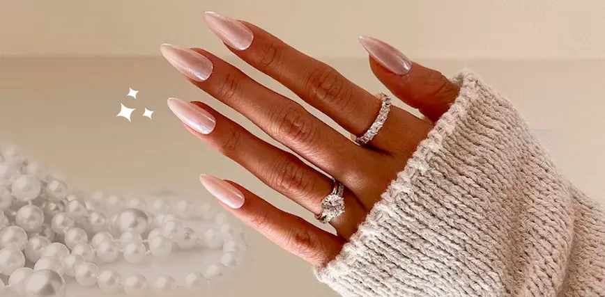 efecto vidrio en uñas - Cómo se llama el efecto perlado en las uñas