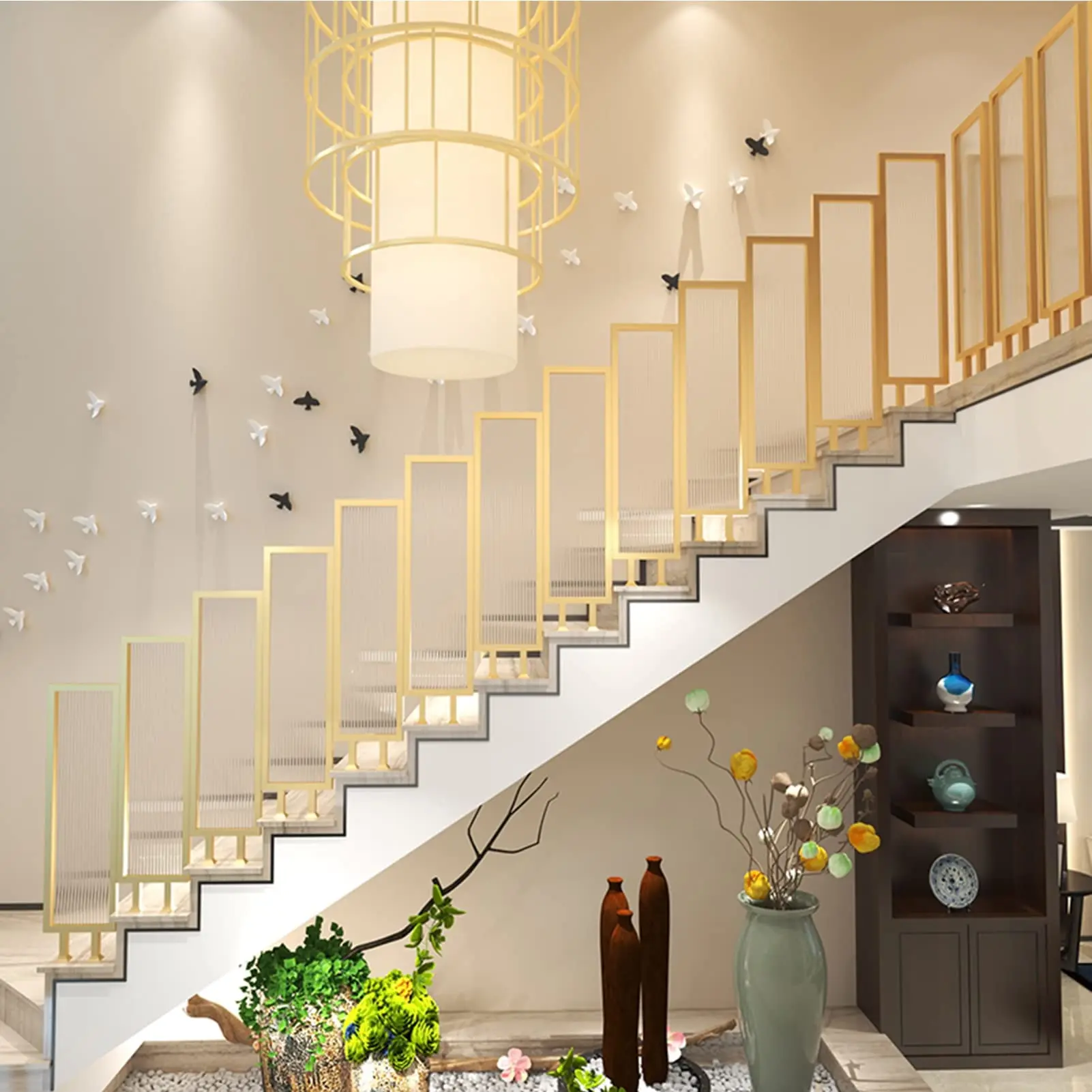 baranda escalera vidrio y acero - Cómo se llaman las barandas de la escalera