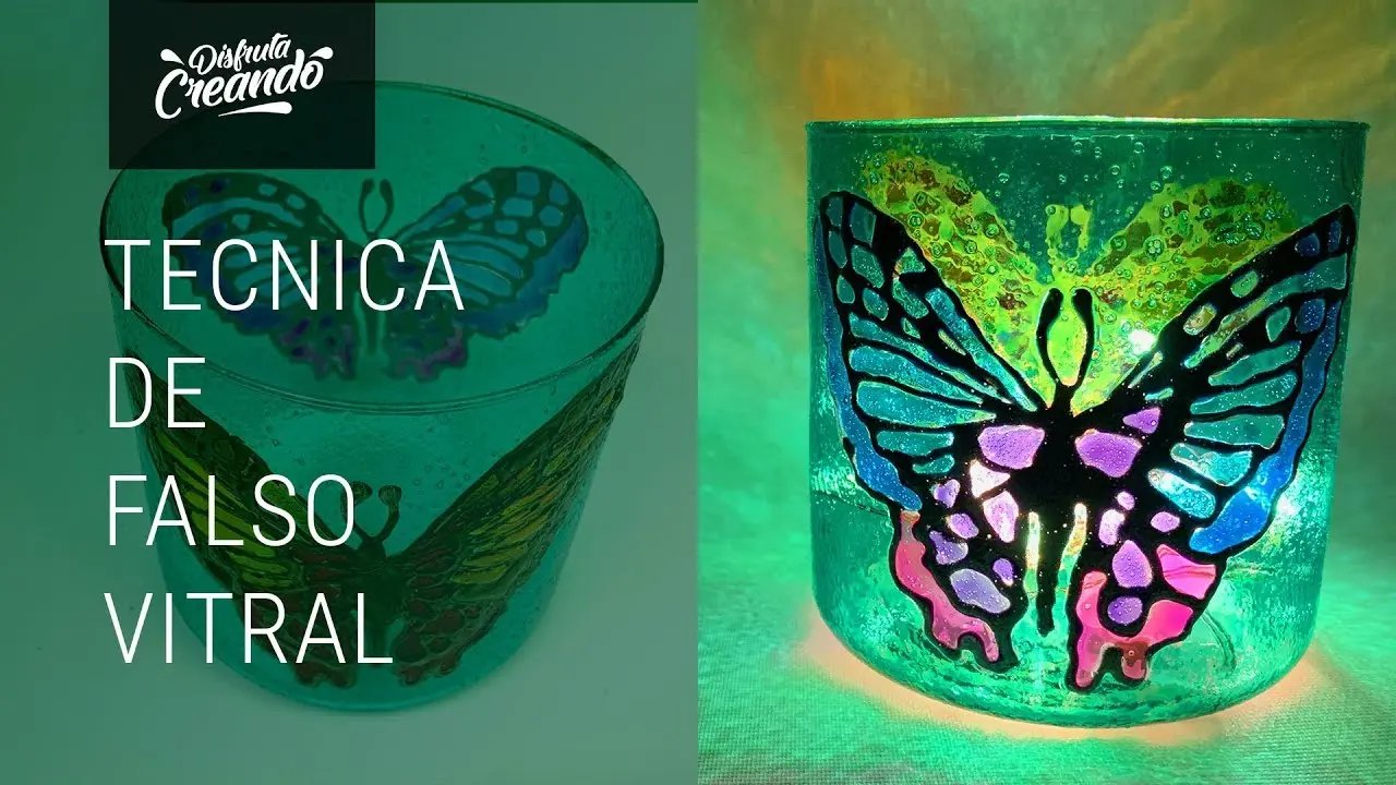 como hacer falso vitral en vidrio - Cuál es la técnica de falso vitral
