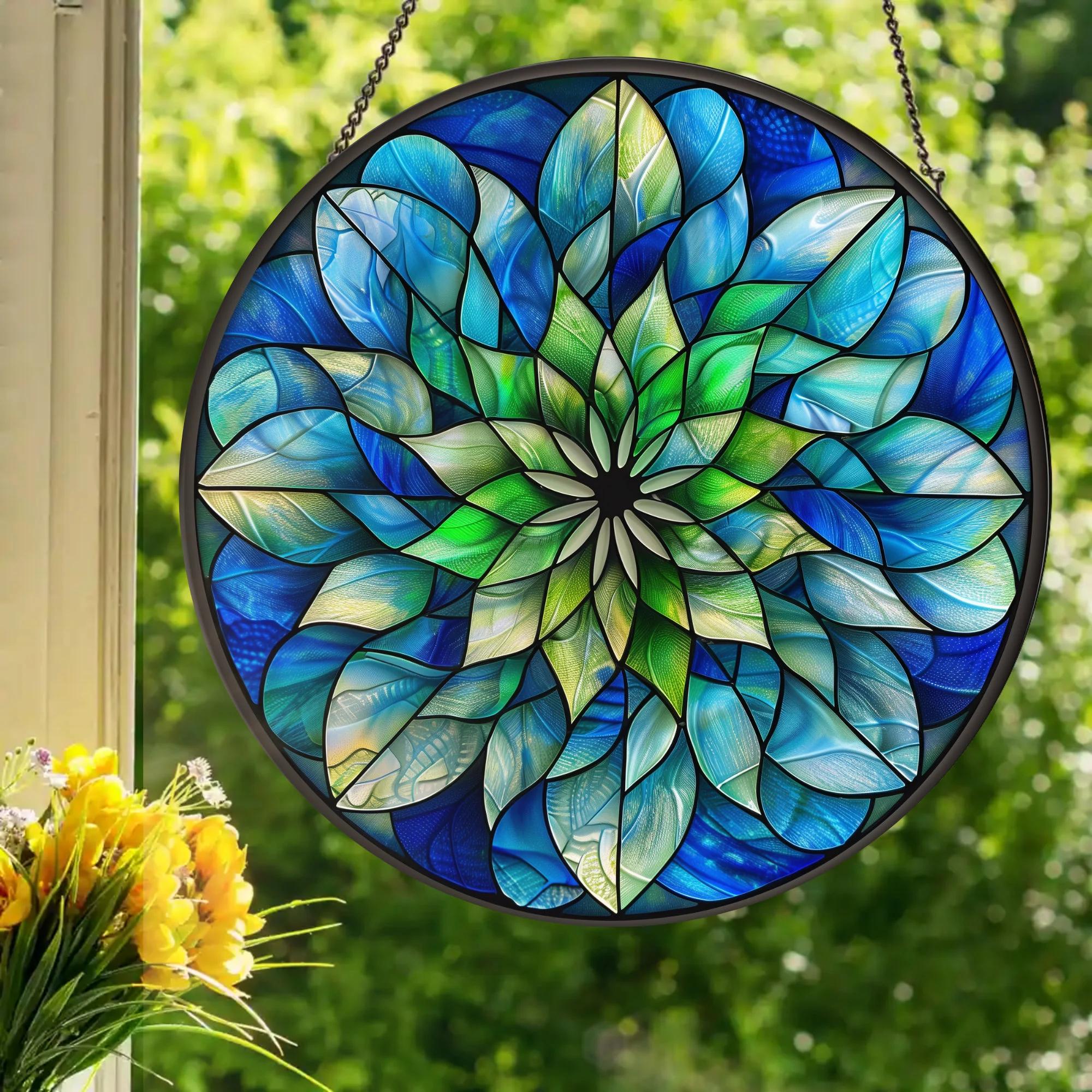 mandala en vidrio pintura vitral - Cuál es la técnica del mandala