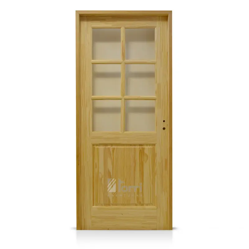 puerta de madera con vidrio repartido precio - Cuánto cuesta mandar hacer una puerta de madera