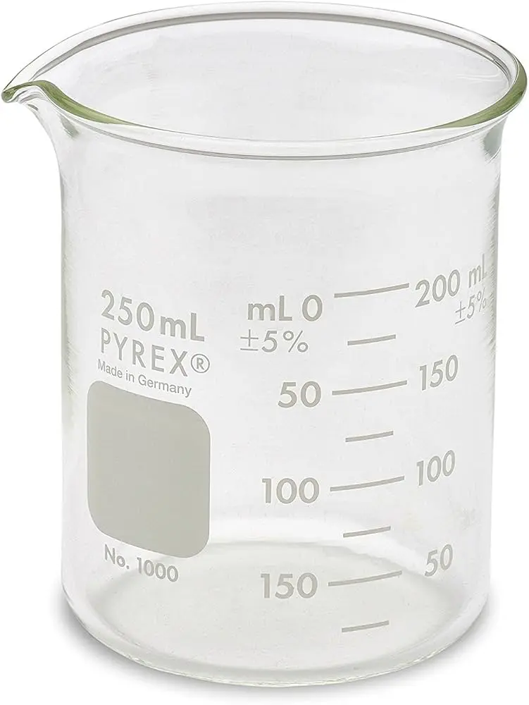 beaker de vidrio - Cuánto pesa un beaker de 50 ml