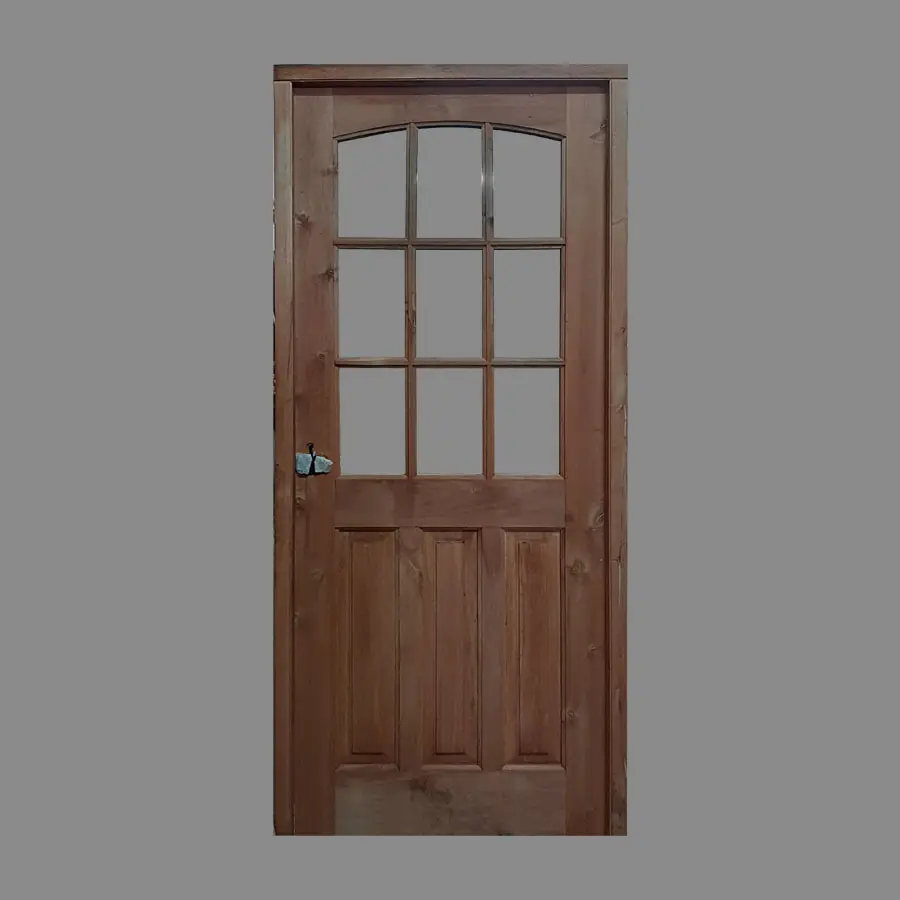 puerta de madera con vidrio repartido precio - Cuánto se cobra por una puerta de madera