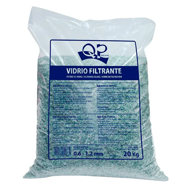 vidrio filtrante - Qué cantidad de vidrio filtrante usar