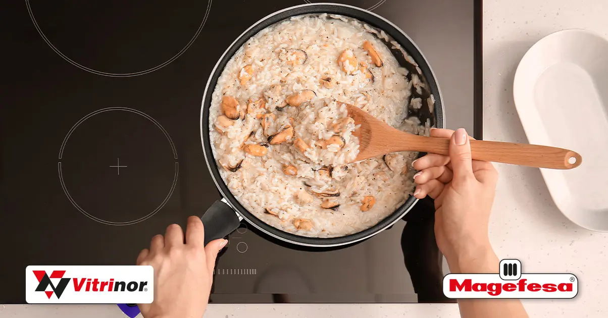 vidrio para cocina de induccion - Qué diferencia hay entre la cocina de inducción y la vitrocerámica