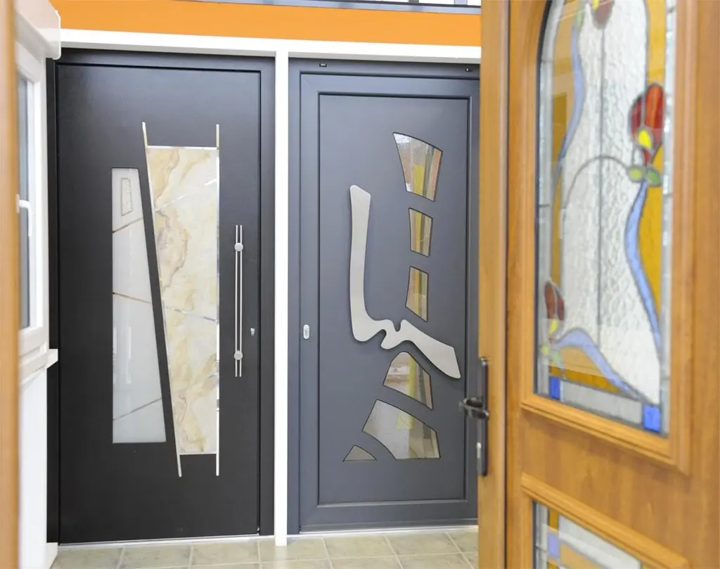 puerta aluminio modena vidrio repartido - Qué es una puerta de aluminio