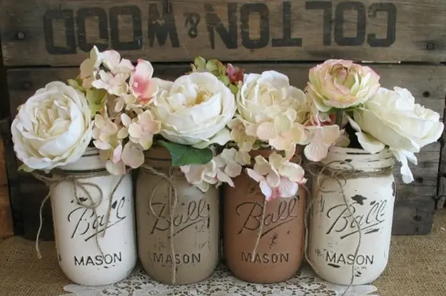 floreros de botellas de vidrio decoradas - Qué puedo usar como florero