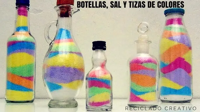 como pegar arena en una botella de vidrio - Qué se puede hacer con la arena