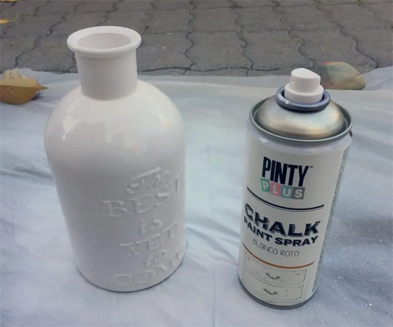 como pintar botellas de vidrio con pintura en aerosol - Se puede utilizar pintura en aerosol sobre botellas de vidrio